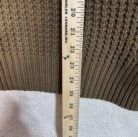 Michael Kors Women's Tan Brown Sweater with Knit Buckle Scarf. Convertable Sz Sm - Picture 14 of 14